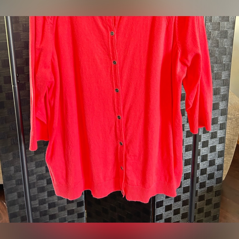 CJ Banks 3/4 Sleeve Cardigan Sweater